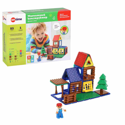 Магнитный конструктор Домик в лесу On time 45050